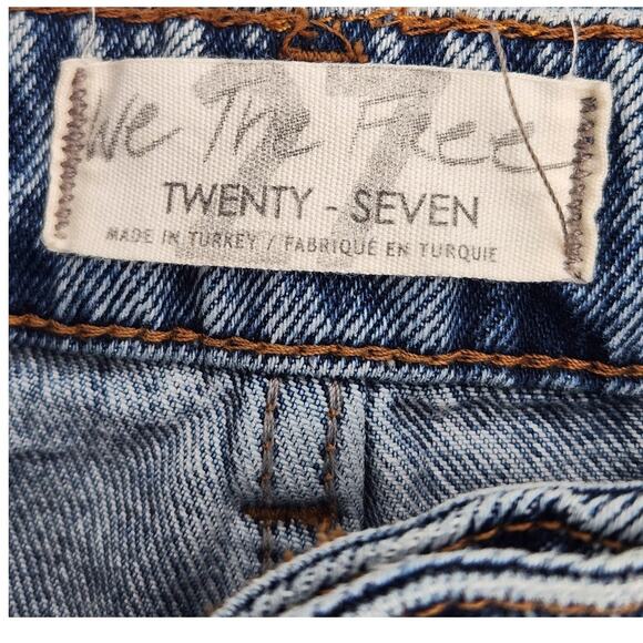 Free People We The Free Jeans Women's Sz 27" Straight Leg Distressed Hi-Rise - Picture 6 of 9